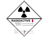 Знак опасности &quot;Класс 7 Радиоактивные вещества. Класс 1&quot; (наклейка)